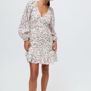 Minkpink Kacey Ruched Floral Mini Dress
